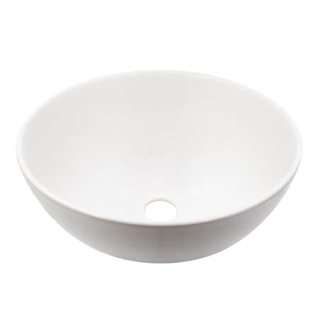 Novatto Mini 12-inch Round White Porcelain Sink, No Overflow NP-208206